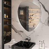 LKHG Miroir De Salle De Bain en Forme De Goutte Miroir De Maquillage Mural Miroir HD, Antidéflagrant, Épaisseur du Miroir 5 MM, Miroir en Verre pour Entrée/Salle De Bain/Boutique