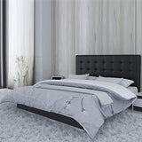 Designetsamaison Tête de lit capitonnée Noir 160 cm - Confort