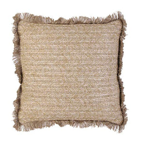 THE HOME DECO FACTORY Coussin Design Bord de mer en Jute Raphia - L. 40 x l. 40 cm - Beige