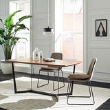 Marque Amazon - Rivet - Table de salle à manger au style industriel, largeur 160 cm, Noyer
