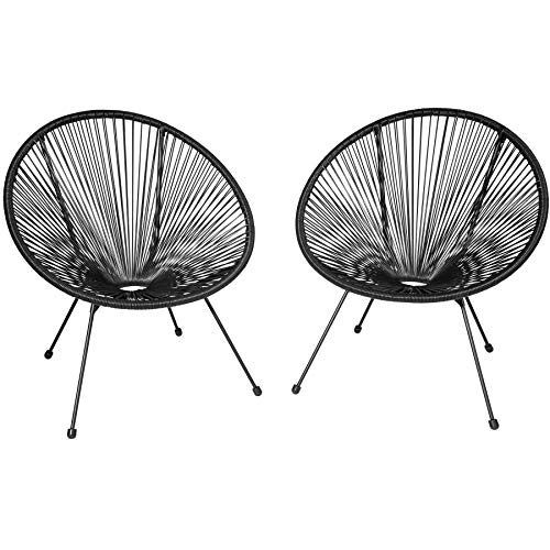 TecTake 2 chaises de Jardin Lot de 2 fauteuils de Jardin extérieur chaises d’extérieur bancs de Jardin – diverses Couleurs (Noir) TecTake 2 chaises de Jardin Lot de 2 fauteuils de Jardin extérieur chaises d’extérieur bancs de Jardin – diverses Couleurs (Noir)