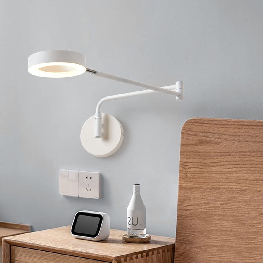 Applique Murale LED moderne 2 bras longs réglables rotatifs Lampe de Murale de chambre à coucher Bras oscillant en métal rétractable Lampe de chevet Lampe de lecture murale Wall lamp blanche Applique Murale LED moderne 2 bras longs réglables rotatifs Lampe de Murale de chambre à coucher Bras oscillant en métal rétractable Lampe de chevet Lampe de lecture murale Wall lamp blanche