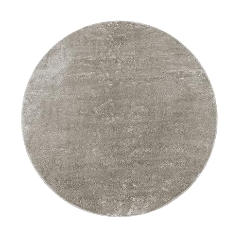 Tapis Rond Salon Tapis Poil Ras Moderne Moelleux Lavable Monochrome, Dimension:80 cm Rond, Couleur:Gris Tapis Rond Salon Tapis Poil Ras Moderne Moelleux Lavable Monochrome, Dimension:80 cm Rond, Couleur:Gris