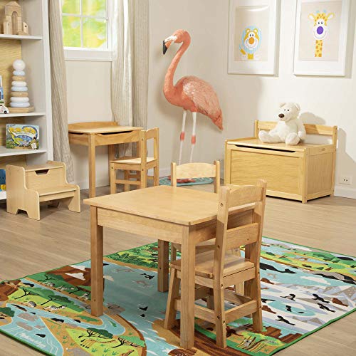 Chaise Enfant En Bois - Lot De 2 - Pour 1 An Et Plus - Hauteur D'assise 27 Cm - Charge Max 80 Kg - Avec Dossier Et Repose-pieds - Idéale Table Enfant