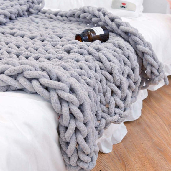 Couverture tricotée Chunky, couvertures en tricot de fil Big Chunky faits à la main, grand câble tricoté, couverture de décor, couverture douce et confortable pour couverture canapé ou canapé de ferme