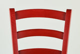 Tommychairs - Set 2 chaises Venezia pour la Cuisine, Bar et la Salle à Manger avec Structure en Bois Coleur Aniline Rouge et Assise en Paille