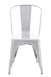 CLP Chaise Empilable en métal Belgrad - Chaise avec Dossier Haut Pieds avec Patins de Protection - Hauteur Assise 46 cm - Chaise de Cuisine Argent
