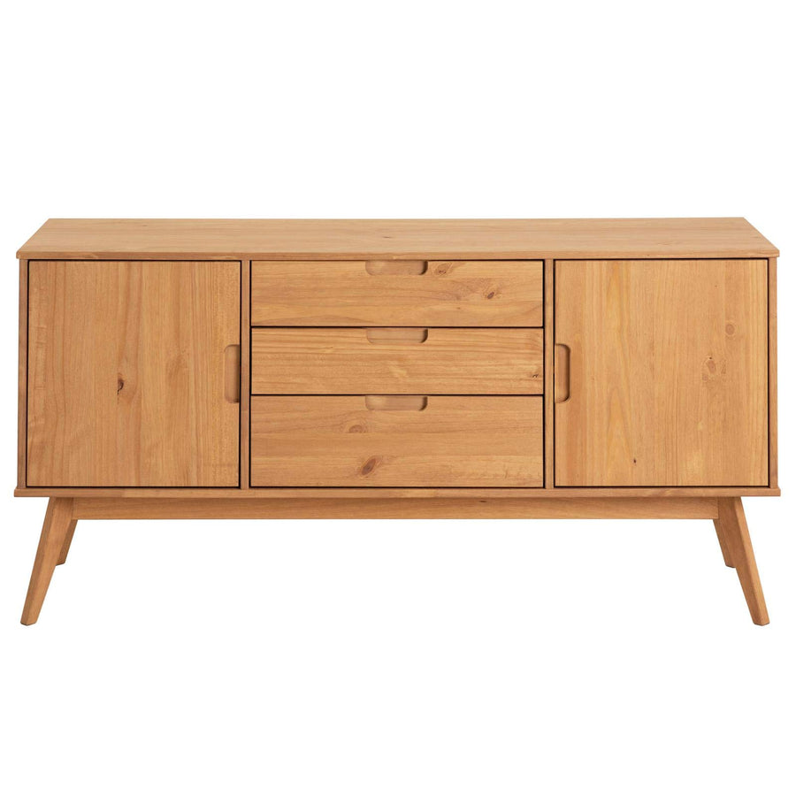 IDIMEX Buffet Tivoli Style scandinave Design Vintage Nordique Commode bahut vaisselier avec 3 tiroirs et 2 Portes battantes, en pin Massif Finition Bois Naturel teinté IDIMEX Buffet Tivoli Style scandinave Design Vintage Nordique Commode bahut vaisselier avec 3 tiroirs et 2 Portes battantes, en pin Massif Finition Bois Naturel teinté