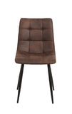 La Chaise Espagnole Barcelona Chaise, Tissus, Marron Chocolat, 85,5 cm (Hauteur) x 44 cm (Largeur) x 54,5 cm (Profondeur)