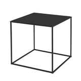 [en.casa] Set de 4 Tables Basses de Salon en Métal Style Industriel avec Étagère de Rangement 4 x 45 x 45 x 45 cm Noir et Gris