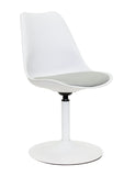 Tenzo 3303-412 VIVA Designer Chaise pivotante Blanc/Gris 49 x 53 x 83 cm