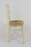 Tommychairs Chaise du Design - Set de 2 chaises Venice pour la Cuisine et la Salle à Manger, avec Structure en Bois, Coleur Aniline Blanche et Assise en Paille