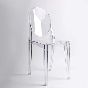 Lot de 4 Clair chaises Inspiré Ghost Victoria Salle à Manger Transparent Moderne