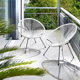TecTake 2 chaises de Jardin Lot de 2 fauteuils de Jardin extérieur chaises d’extérieur bancs de Jardin – diverses Couleurs (Noir)