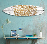 HXA DECO - Planche de Surf Décorative,Multi Choix,Décoration Murale,Impression sur Alu Dibond, Fleurs, 150x40 cm