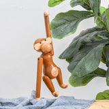 N / B Décoration de la Maison de Singe en Teck, Singe Suspendu en Bois, Statue d'animal Danois, Cadeau d'anniversaire Artisanal pour la Maison, Le Bureau, la décoration Murale