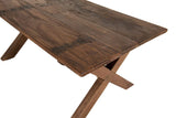 Table Basse 110X60Cm en Bois Recyclé Pieds Croisés - Esprit Brocante