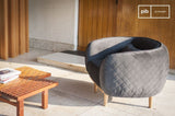pib Fauteuil Arrondi Olson - Grand Confort d'assise, Matériaux Nobles | Une Forme enveloppante Qui procure Un Confort et Une esthétique Unique - Noir Graphite (L103 x H71 x P53 cm)