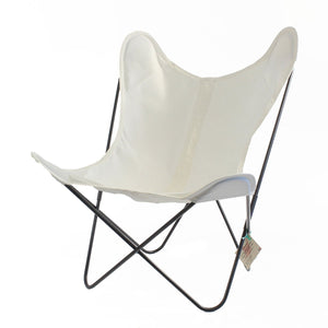 Fauteuil AA Butterfly - Structure Noire (Blanc)