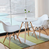 EGGREE Lot de 4 Scandinave Chaises de Salle à Manger Chaise de Salon Chaises de Café Les Fauteuils Lounge Fauteuil de Bureau Meubles,Blanc