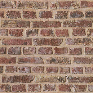 Papier peint brique pierre imitation Tapisserie couloir 302191 30219-1 Lutèce Authentic Walls | Beige/crème/Marron/Rouge | Rouleau (10,05 x 0,53 m) = 5,33 m²