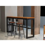 Furniture stool/Hauteur comptoir tabourets métal Tabouret style vintage ronde Bar en fer forgé Tabourets de bar en bois Tabourets for Chaise Cuisines Coussin en cuir noir petit déjeuner