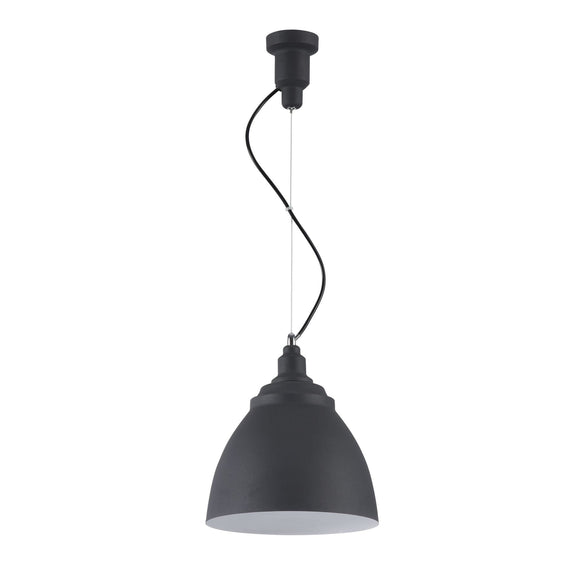 Suspension Design, 1 Lampe, Style moderne, Loft, Armature en Métal couleur noir, abat-jour fait en Métal couleur noir, 1 ampoule, excl. 1 E27 60W 220-240V