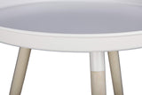 Nordifra - Table Basse Ronde en métal Blanc - Design scandinave Sticks 630