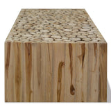 Luckyfu ce Table caffsono en véritable Bois de Teck 90 x 50 x 35 cm.Design Unique et moderno. Table de café Table Basse