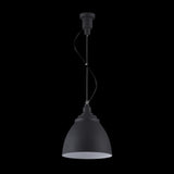 Suspension Design, 1 Lampe, Style moderne, Loft, Armature en Métal couleur noir, abat-jour fait en Métal couleur noir, 1 ampoule, excl. 1 E27 60W 220-240V