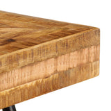 tidyard Table à Écrire Bois | Table de Bureau | Table Informatique Style Industriel en Bois de Manguier Massif 118 x 50 x 75 cm