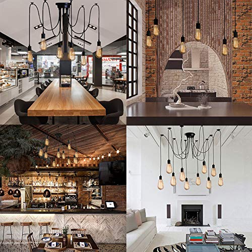 Depuley Suspension LED Vintage 1 Ampoule Rétro Avec Douille