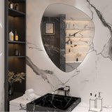 LKHG Miroir De Salle De Bain en Forme De Goutte Miroir De Maquillage Mural Miroir HD, Antidéflagrant, Épaisseur du Miroir 5 MM, Miroir en Verre pour Entrée/Salle De Bain/Boutique