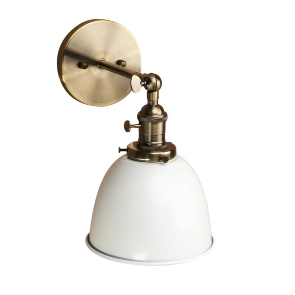 Pathson 16,5 cm vintage industriel en métal Abat-jour ombelle rétro Applique murale lampe Luminaire
