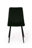 La Chaise espagnole Denia Chaise, Tissus, Vert Bouteille, 44 cm (Largeur) x 55 cm (Profondeur) x 88,5 cm (Hauteur)