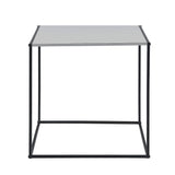 [en.casa] Set de 4 Tables Basses de Salon en Métal Style Industriel avec Étagère de Rangement 4 x 45 x 45 x 45 cm Noir et Gris