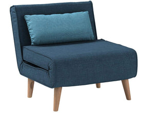 Mobilier Deco Fauteuil scandinave Convertible en Tissu Bleu