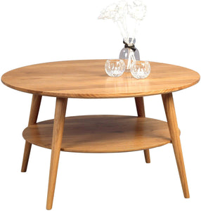 HomeTrends4You Stella Table Basse, Chêne, wildeiche massiv geölt, 80 x 80 x 45 cm