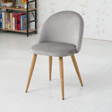 OFCASA Chaises de Salle à Manger Lot de 4 Fauteuil de Velours Chaise Rembourrée avec Jambes en Métal Salle à Manger, Maison, Bureau, Restaurant, Hôtel, Patio Meubles(Gris 4 PCS)