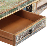 Tidyard Table Console | Table d'entrée Industriel 120x40x75 cm en Bois Solide de Récupération