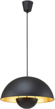Briloner Leuchten 4380-115 Lustre à suspension style vintage - abat-jour en métal noir & or mat - douille E27 - 60 W max. - Ø 42 cm - longueur : 130 cm