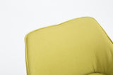 CLP Fauteuil Lounge Design Caracas Tissu I Chaise Confortable Assise et Dossier rembourrés Accoudoir I Fauteuil de Salon Piètement en Métal Vert