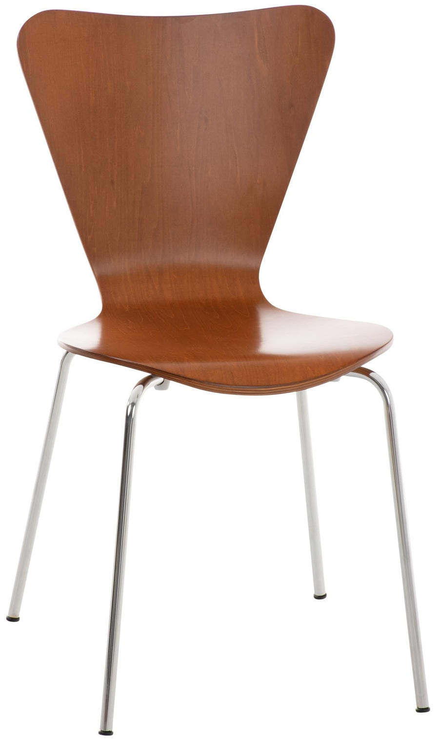 Chaise Empilable Calisto en Bois - Assise Ergonomique - Chaise de Salle d'Attente en Bois Chaise, Hauteur Assise 45 cm -Couleurs au Choix:, Couleur:Marron