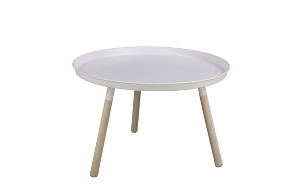 Nordifra - Table Basse Ronde en métal Blanc - Design scandinave Sticks 630