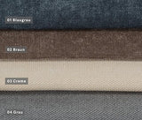 Amaris Elements | 'Cooper' Moderne de 3 Places Coussin de canapé avec 5, Effet Velours, 100% Microfibre, Basse, Clair/Gris - 3 Basse Style Maison de Campagne