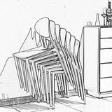 Chaises Chaise de restaurant en plastique minimaliste moderne | Chaise de bureau décontractée adulte nordique mode créatif | chaise de dossier de décoration Décoration de la maison (Couleur : Rose)