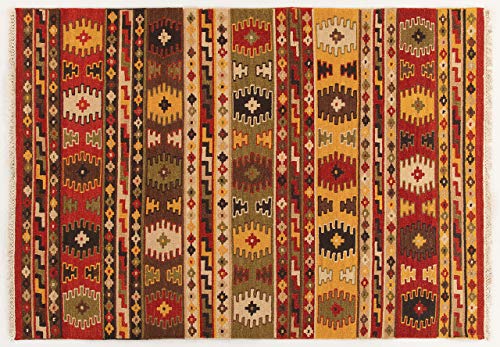 Kilim Carpets by Jalal Tapis Kilim Sivas 3 Rouge/Multicolore 160 x 230 cm