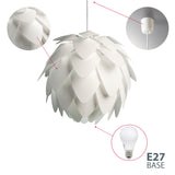 B.K. Licht suspension luminaire design blanc, plafonnier élégant, éclairage intérieur, lumière plafond salon salle à manger chambre, pour ampoules E27, 60W max.