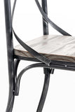 CLP Chaise de Bistro Bromley Chaise Design Industriel - Assise en Bois Piétement en Métal - Idéale pour la Gastronomie - Couleur au Choix : Antique-argenté