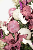 DecoKing 52525 220 cm Sapin de Noël Artificiel Socle en Plastique Arbre de Noël Fête de Noël Vert Lena